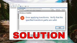 Windows Installer Error Applying Transforms Fixed [upl. by Magdalen]