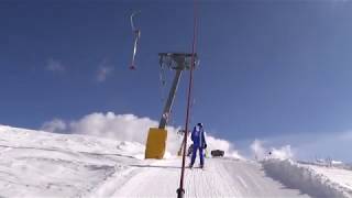 Risalita integrale skilift Leitner quotGabiaquot  Campitello di Fassa TN  Téléski  スキーリフト  滑雪缆车 [upl. by Osy]