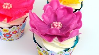 Easy Chocolate Flower  Cupcake Decorating [upl. by Graybill]