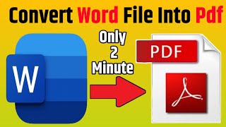 How to Convert Word File In Pdf  Ms Word File Ko Pdf Me Kaise Convert Kare [upl. by Ahsaei615]