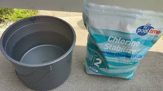 Adding Cyanuric Acid Or Chlorine Stabilizer Granules To The Pool Part 1 [upl. by Cosenza]