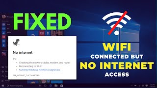 How to fix WIFI Connected but No Internet Access Problems on Windows 10 Laptop SOLVED [upl. by Saire]