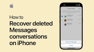 How to recover deleted Messages conversations on your iPhone  Apple Support [upl. by Guild820]