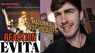 Madonna  Dont Cry For Me Argentina Official Video REACTION  Her BEST Vocals 😭 Madonna Monday [upl. by Ahseket]