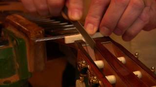 Stringing up a guitar part 3 making a nut [upl. by Frederich53]