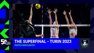 Highlights  VakifBank ISTANBUL vs Eczacibasi Dynavit ISTANBUL  Super Finals Turin 2023 [upl. by Acissj917]