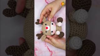 Baby In Reindeer Suit doll crochetdoll amigurumi crochet handmade diy crochettoy [upl. by Tnerual]