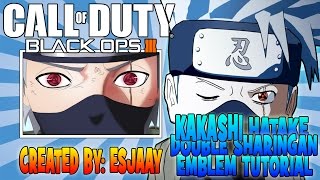 KAKASHI DOUBLE SHARINGAN EMBLEM TUTORIAL  Black Ops 3 [upl. by Attiuqihc723]