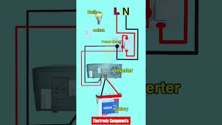 inverter battery connection for home House Wiring with Inverter Battery shots [upl. by Hazmah]