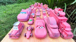 Clean up muddy minicars amp disney pixar car convoys Play in the garden [upl. by Ayimat244]