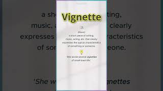 Vignette english pronunciation clearpronunciation wordmeaning meaning [upl. by Redle798]