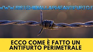 ESEMPIO DI SISTEMA DI ALLARME ANTIFURTO PERIMETRALE  Remocon [upl. by Lednor]