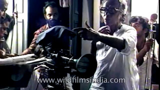 Mrinal Sen shooting Bengali cinema rare archival footage [upl. by Nyledaj]