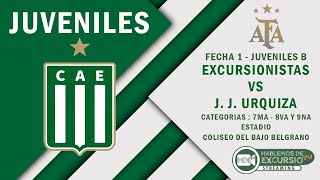 Excursionistas vs J J Urquiza  Fecha 1  Juveniles B 7MA  8VA Y 9NA DIVISIÓN [upl. by Anivek319]