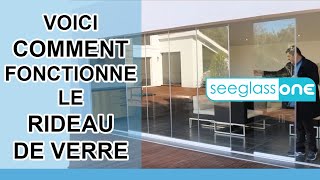 Utilisation du rideau de verre Seeglass pour fermer sa terrasse  Glass Systems [upl. by Assirem]