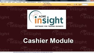 Cashier Module Part 1 In Acme Insight Software Marathi [upl. by Mamie]