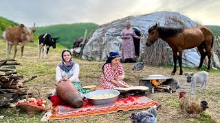 Exploring Irans Nomadic Lifestyle Milking Cows And Making Butter On The Grasslands [upl. by Risan]