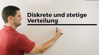 Diskrete und stetige Verteilung Unterschiede Schaubild Stochastik  Mathe by Daniel Jung [upl. by Stucker]