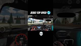 Jesko Top Speed 🤯  500kmh  carparkingmultiplayer viral viralshort topspeed gaming jesko [upl. by Ahsimek]