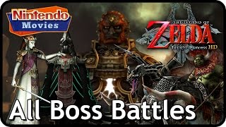 The Legend of Zelda Twilight Princess HD All Boss Battles and MiniBoss Battles [upl. by Hgeilhsa]