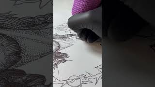 ASMR stippling art tattooartist tattooideas asmr ballpointpen inkcartridges stipplingart [upl. by Boardman]