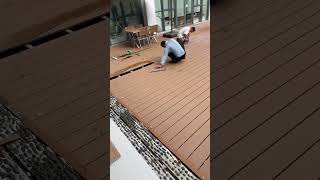 WPC decking installation for terrace [upl. by Amal753]