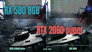 RTX 2060 super vs RX 580 8gb [upl. by Stanislaw]