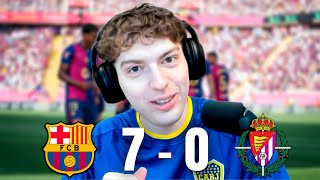 DAVOO XENEIZE REACCIONA FC BARCELONA 7  0 VALLADOLID  20242025 [upl. by Llebyram10]