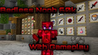 Bedless Noob 60k PvP texture pack for MCPE Minecraft Pocket Edition with bedwars gameplay [upl. by Yrogerg]