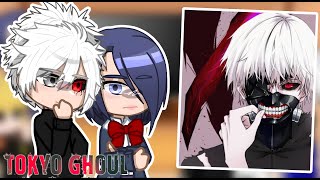 Tokyo Ghoul React to Kaneki  Gacha Club [upl. by Eneryt]