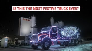 Holiday concrete truck that will brighten up your night [upl. by Furlani]