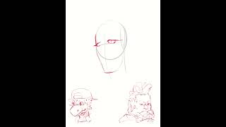 Cuatro random OC´s sketch 2 art sketch shorts timelapse [upl. by Annohsal134]