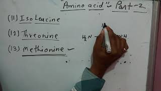 Amino acid part 2isoleucinethreonineargininelycinehistidineacidic amino acidbasic amino acid [upl. by Lladnek731]