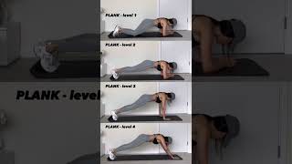 4 Levels of Plank Style Ab Exercises🔥 abs absworkout absburn sixpack sixpackabs plank fit [upl. by Eldred]