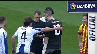 Roja I Red card a Casilla detiene la vaselina de Messi fuera del área  اسبانيول برشلونة  HD [upl. by Lyndsie]