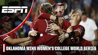 OKLAHOMA SECURES THE 4PEAT AS SOFTBALL NATIONAL CHAMPIONS  Women’s College World Series [upl. by Airogerg185]