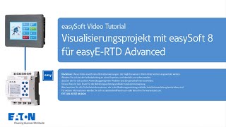 Visualisierungsprojekt mit easySoft 8 für easyE RTD Advanced [upl. by Maccarone]