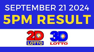 5pm Lotto Result Today September 21 2024  PCSO Swertres Ez2 [upl. by Erolyat]