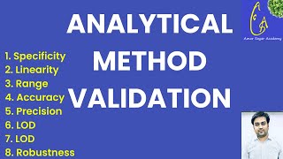 VALIDATION OF ANALYTICAL METHOD  Method validation  Validation of an analytical procedure [upl. by Berl]