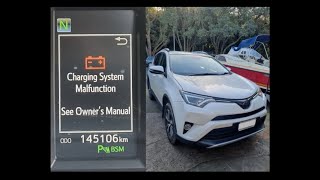 Toyota quotCharging System Malfunctionquot charging perfectly fine [upl. by Gilud104]