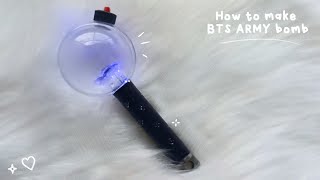 Easiest was to make ARMY bomb at home 💜  How to make BTS army bomb diy [upl. by Camilla257]