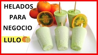 como hacer helados de LULOhelados de NARANJILLA helado casero de LULOnieve de NARANJILLA [upl. by Grayson466]