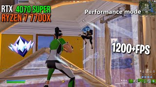 Fortnite Chapter 5  RTX 4070 Super  Ryzen 7 7700x  Ranked fights solo  1980x1080  1200FPS [upl. by Awad769]