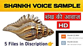 Shankh sound  Shank ki awaj  Sample file download free  शंख की आवाज sample file  Shankh ki awaz [upl. by Artimid]