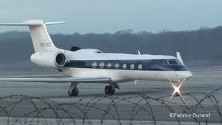 Gulfstream G550 take off rwy23 at Geneva Cointrin GVALSGG [upl. by Glinys]