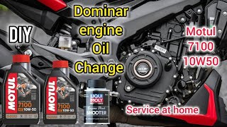 Dominar 250400 Engine Oil Change  Motul 7100 10w50  Service at home DIY motul diy dominar [upl. by Shulock]