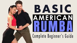 BASIC American RUMBA Top 10 Steps amp Routine  Dance Tutorial [upl. by Eatnuahc]