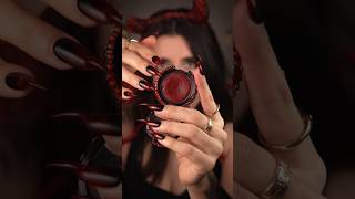 ASMR doing your makeup in 1 minute to go to hell 🔥 asmr halloween asmrroleplay [upl. by Ahsiekan582]