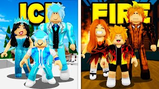 ICE FAMILY vs FIRE FAMILY in Roblox BROOKHAVEN RP [upl. by Maya914]