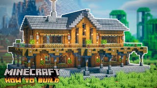 Minecraft How to Build a Spruce Mansion TwoPlayer Survival House [upl. by Fusco]